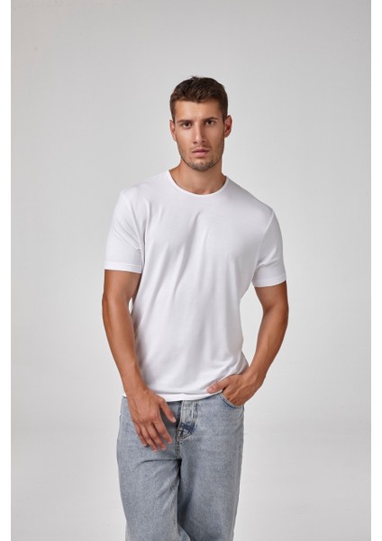 Kısa Kol Bisiklet Yaka Erkek T-Shirt 1604