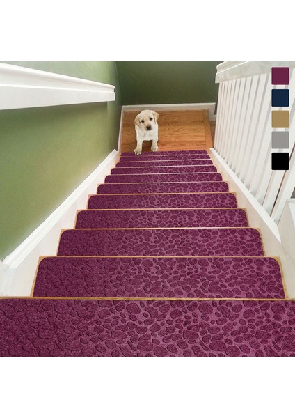 Bordo Kaydırmaz Keçe Merdiven Matı 22X75 cm fırsatları