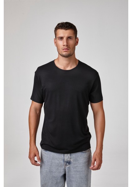 Kısa Kol Bisiklet Yaka Erkek T-Shirt 1604