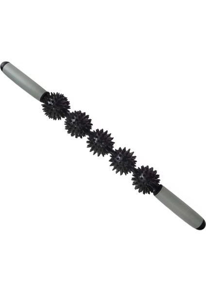 Dikenli Selülit & Masaj Sopası 5 Tekerlekli Siyah Renk