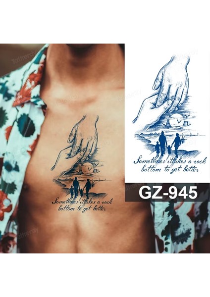 1 Ay Kalıcı Gerçekçi Aile Family Yazılı 12 Saat Sonra Kararan Yapıştırma Geçici Dövme Tattoo