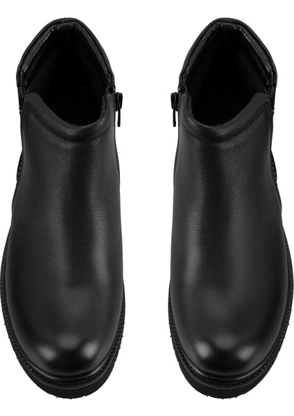 Paulina Siyah Kadın Lastikli Deri Bot fırsatları