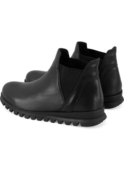 Phoebe Siyah Kadın Lastikli Deri Bot fırsatları