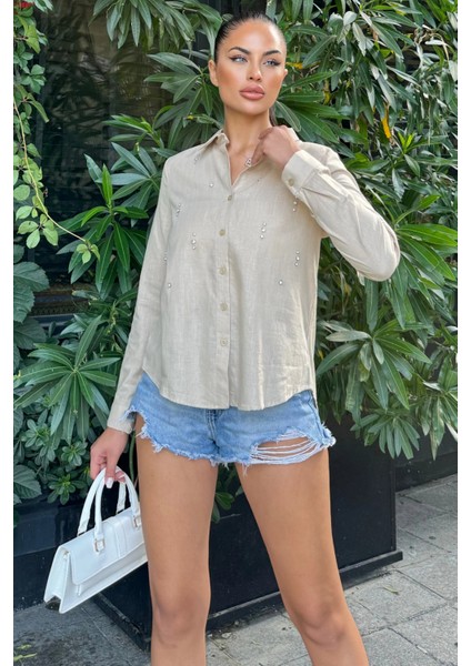 Taş Keten Şık Klasik Pamuk Gömlek