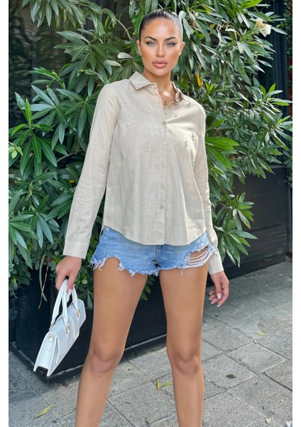 Taş Keten Şık Klasik Pamuk Gömlek modelleri