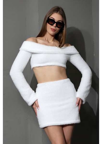 Yeni Yıla Özel Yumoş Peluş Crop Takım modelleri