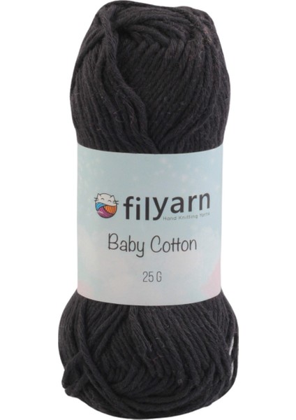 Siyah 8101 Baby Cotton Elegant Örgü Ipi Amigurumi Ipi Punch Örgü Ipi Oeko-Tex Startdart Sertifikalı 25 gr