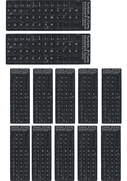 MF01 F Klavye Sticker/12 Adet-Laptop PC Uymlu-Silinmez/Türkçe F Klavye Sticker fiyatları
