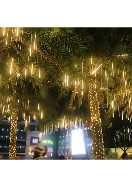 LED Solar Meteor Yağmuru Bahçe Balkon Teras Aydınlatma Meteor Shower Lights