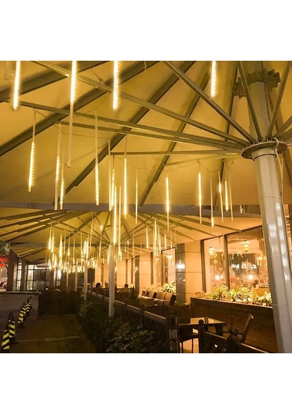 LED Solar Meteor Yağmuru Bahçe Balkon Teras Aydınlatma Meteor Shower Lights