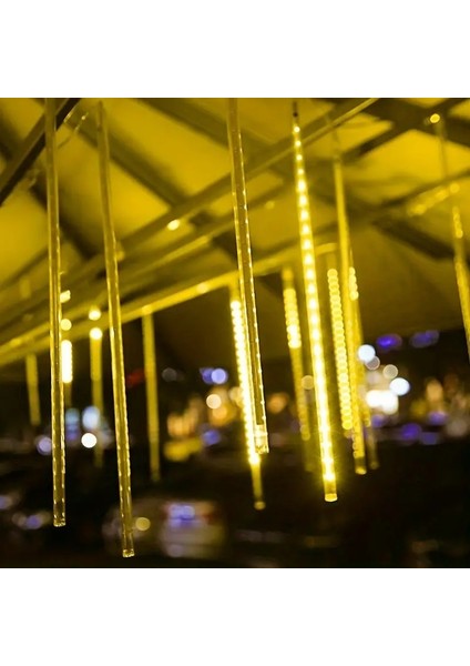 LED Solar Meteor Yağmuru Bahçe Balkon Teras Aydınlatma Meteor Shower Lights