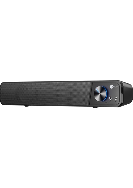 DS111 Kablolu (USB + 3.5mm Jack Girişli) 6W Soundbar Taşınabilir Stereo Hoparlör Siyah