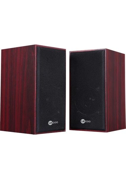 DS105 Kablolu USB + 3.5mm Jack Girişli 6W Stereo Masaüstü Ahşap Hoparlör