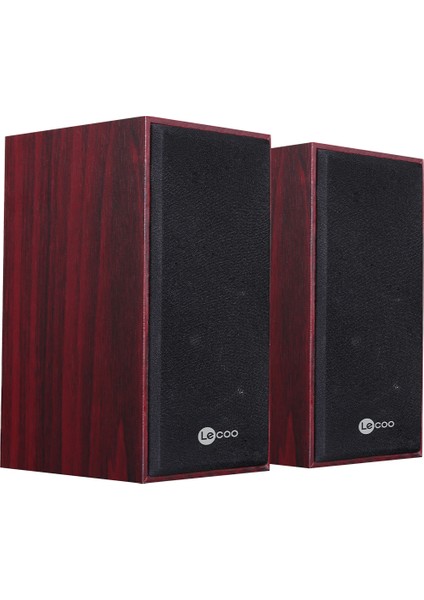 DS105 Kablolu USB + 3.5mm Jack Girişli 6W Stereo Masaüstü Ahşap Hoparlör