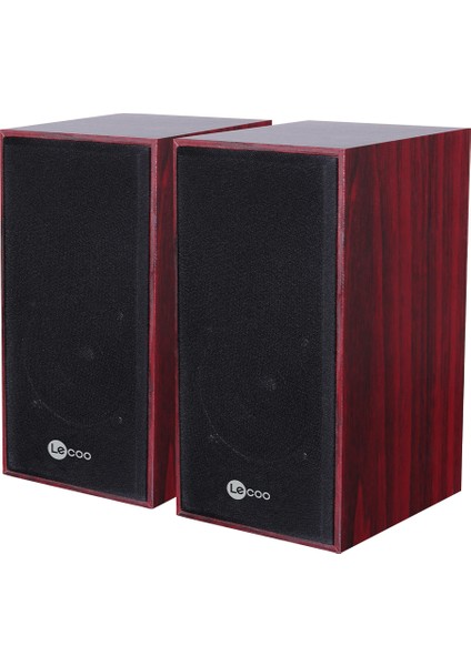 DS105 Kablolu USB + 3.5mm Jack Girişli 6W Stereo Masaüstü Ahşap Hoparlör