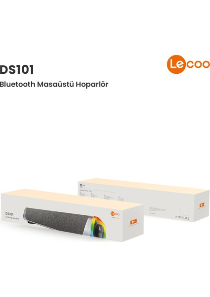DS101 Kablosuz Bluetooth AUX 6W RGB Aydınlatmalı Soundbar Hoparlör Siyah
