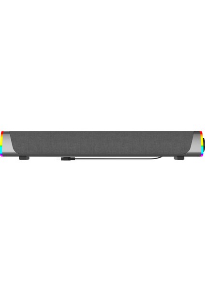 DS101 Kablosuz Bluetooth AUX 6W RGB Aydınlatmalı Soundbar Hoparlör Siyah