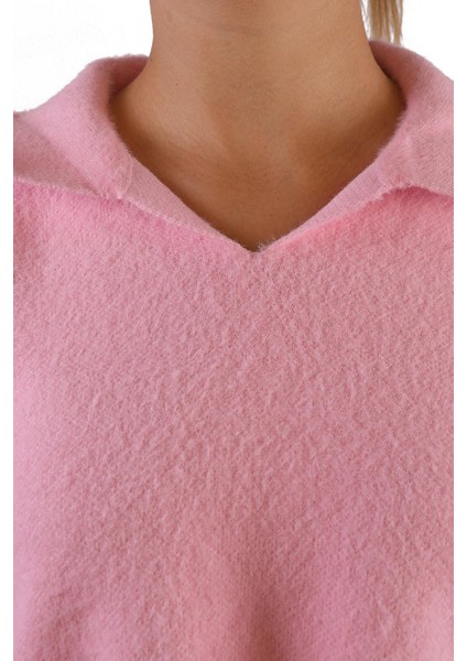 6621 Polo Yaka Yumoş Kazak Pembe fırsatları