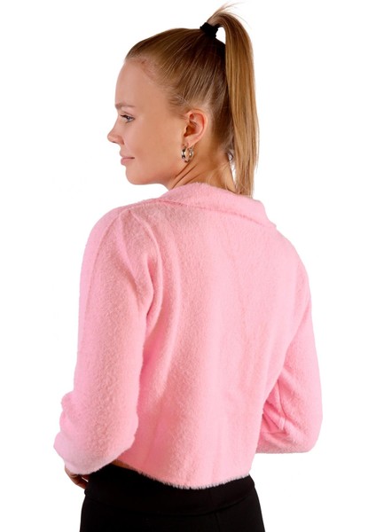 6621 Polo Yaka Yumoş Kazak Pembe indirimleri