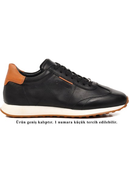 Crespi 102 24020 Siyah Hakiki Deri Erkek Sneaker