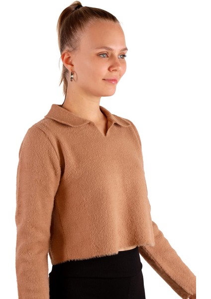 6621 Polo Yaka Yumoş Kazak Camel modelleri