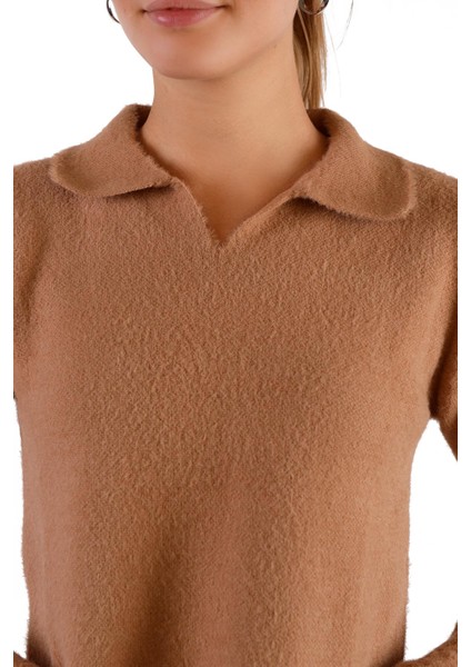 6621 Polo Yaka Yumoş Kazak Camel fırsatları