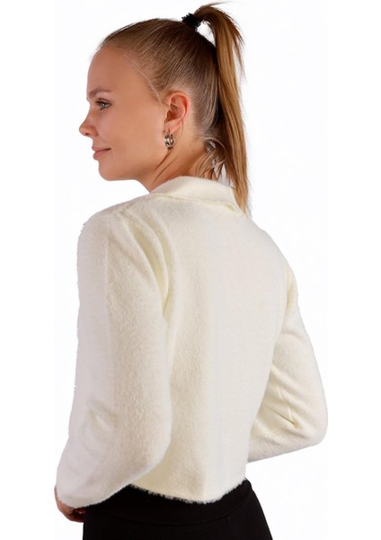 6621 Polo Yaka Yumoş Kazak Ekru indirimleri