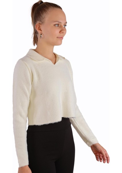 6621 Polo Yaka Yumoş Kazak Ekru