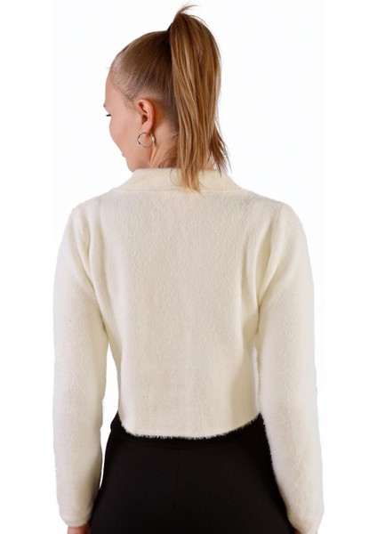 6621 Polo Yaka Yumoş Kazak Ekru