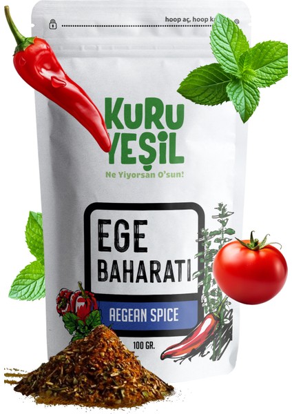 - Baharat - Ege Baharatı - Kahvaltılık Baharat - Çeşni - Sebze Çeşnisi - 100 Gr