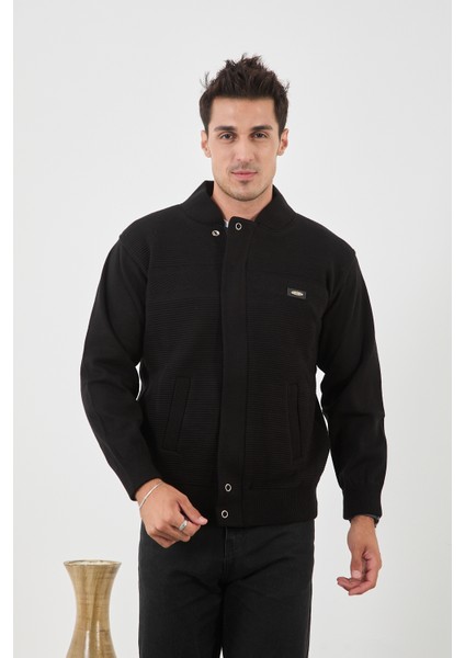 Erkek Yeni Sezon Büyük Beden Hakim Yaka Astarlı Çelik Örgü Triko Mont modelleri