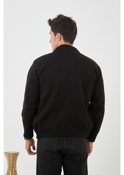 Erkek Yeni Sezon Büyük Beden Hakim Yaka Astarlı Çelik Örgü Triko Mont fırsatları