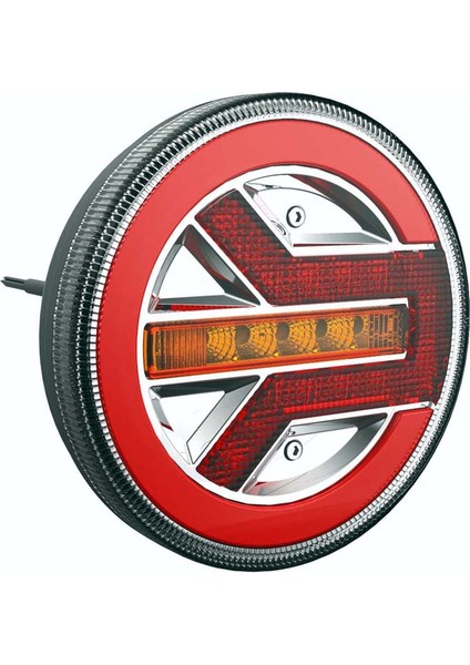 LED Yuvarlak 3 Fonksiyonlu Stop-Sinyal-Park Lambası 10-30V E9 Belgeli Sol