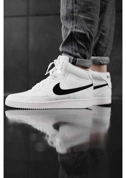 Court Vision Mid Nn Erkek Sneaker Ayakkabı DN3577-101-BEYAZ-SYH