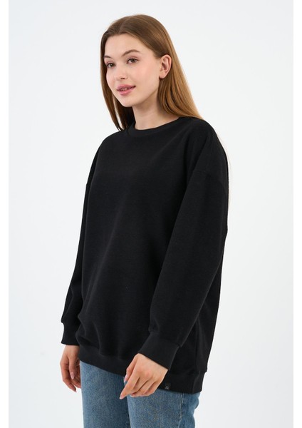 Bisiklet Yaka Uzun Kollu Unısex Sweatshırt (UNX37400) fırsatları