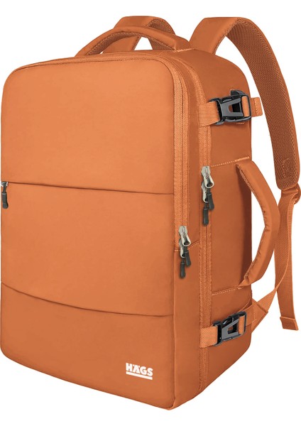 Laptop Sırt Çantası, Seyahat Çantası Hafif Küçük El Bavulu Valiz, Bayan Sırt Çantası Notebook Bilgisayar Macbook Organizer Çanta Kiremit Turuncu