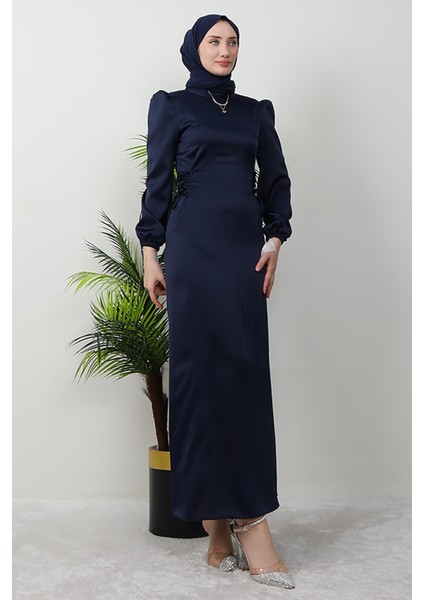 Sahra Tesettür Elbise Lacivert modelleri
