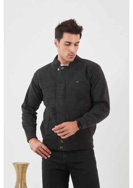 Erkek Yeni Sezon Büyük Beden Hakim Yaka Astarlı Çelik Örgü Triko Mont fiyatları