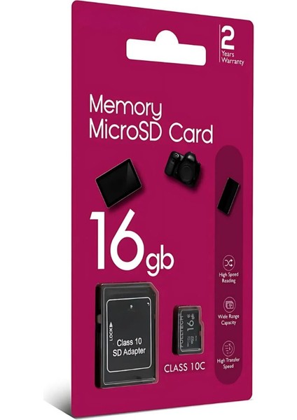 16 GB Micro Sd 130 Mb/sn Siyah Hafıza Kartı Telefon Kamera Tablet Telefon 1000 Şarkı Kapasitesi