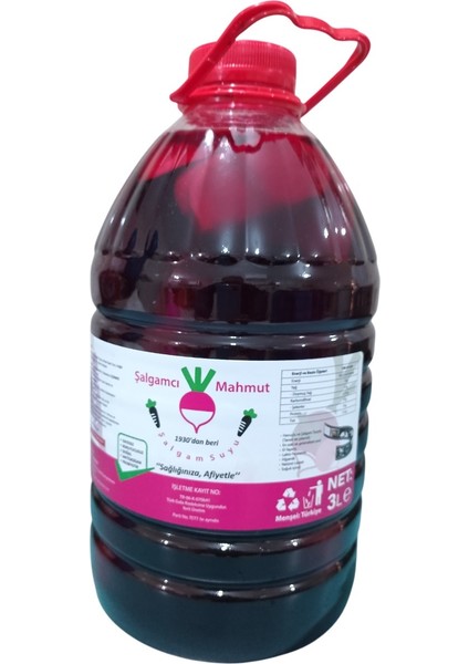 - 2 Adet 3 Litre Doğal Şalgam (Acısı Ayrı Şişede )