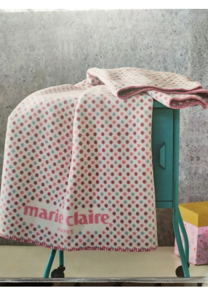 Minilkabebe Pamuklu Bebek Battaniyesi Puantiyeli Pembe