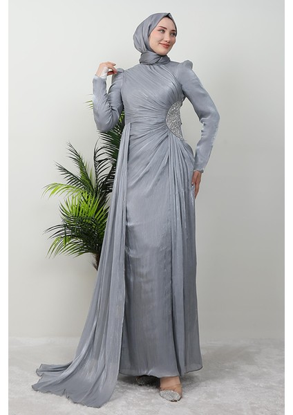 Deren Tesettür Abiye Gri fırsatları