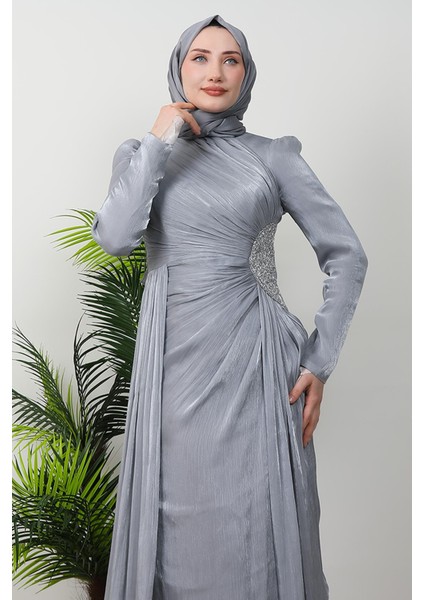 Deren Tesettür Abiye Gri indirimleri