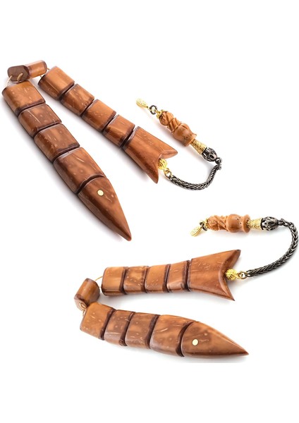 Imza Ürün Eskitme Gümüş Püsküllü Kuka Balık Tesbih