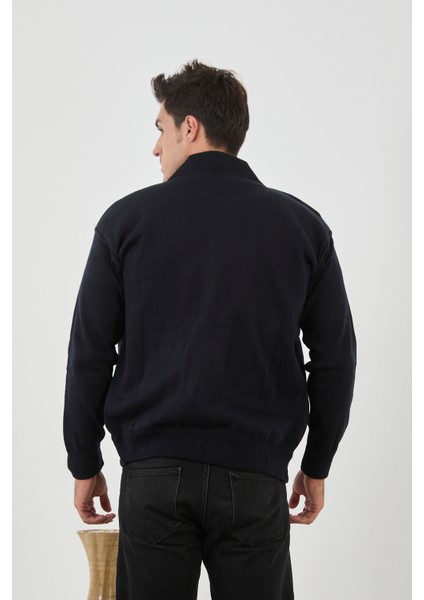 Erkek Yeni Sezon Büyük Beden Hakim Yaka Astarlı Çelik Örgü Triko Mont fiyatları