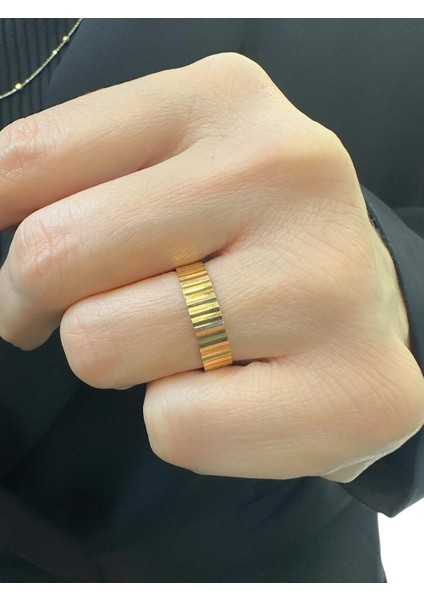 22 Ayar Altın 5 mm Merdiven Ajda Çok Şık Alyans Yüzük fiyatları