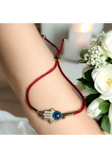 Fatma Ana Eli Nazar Kırmızı Ipli Bileklik