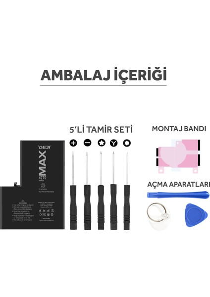 iPhone 15 Pro Max Mucize Batarya Deji 4770MAH - Yüksek Kapasite indirimleri