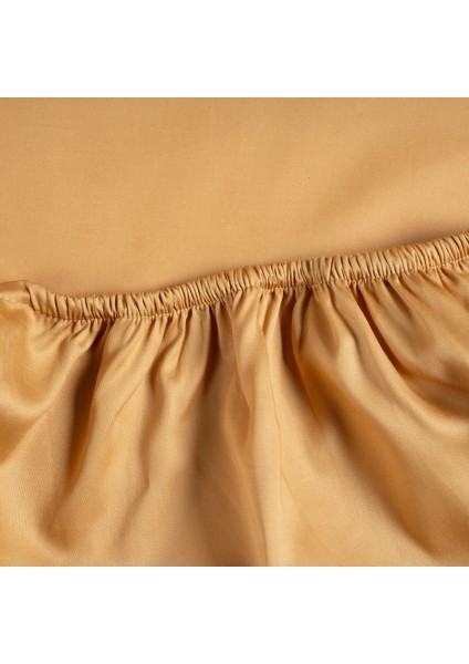 Solıd 300 Tc Tek Kişilik %100 Pamuk Saten Lastikli Çarşaf 100x200 + 35 Cm Sarı indirimleri