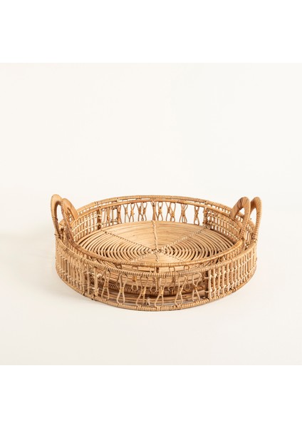 Tam Dao Rattan Dekoratif Tepsi 40X40X14 cm Natural